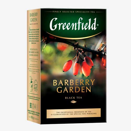 Чай Greenfield Barberry Garden черный, листовой, 100 г