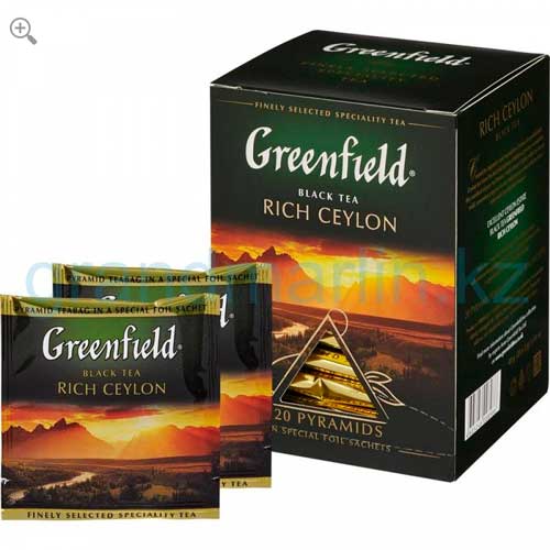 Чай пакетированный листовой Greenfield Royal Rich Ceylon (пирамидки), 20 шт./уп.
