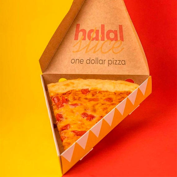 Halal Slice Пицца кусочек «Огромная Маргарита»