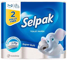 Туалетная бумага Selpak 1 упаковка 9 штук
