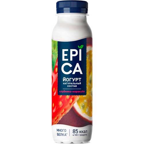 Йогурт EPICA клубника, маракуйя 2.5% 260 г.