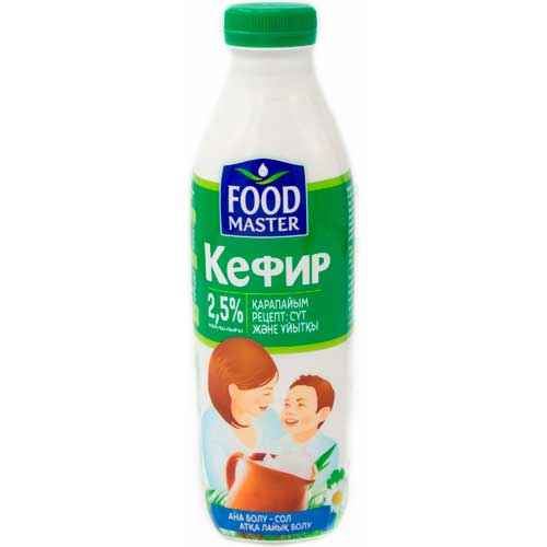 Кефир Foodmaster 2.5% бутылка 900 мл.